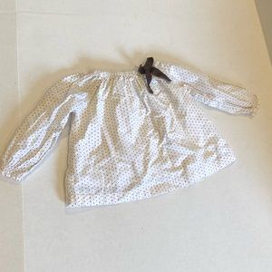 BABY GAP brown bow long sleeve top